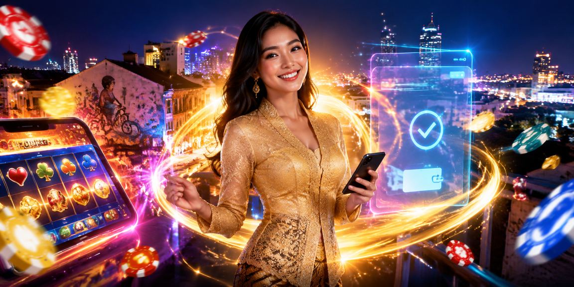 Wanita Malaysia berpakaian kebaya menikmati hiburan kasino di Pulau Pinang